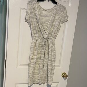 Gray Striped Women's Bodycon Dress
